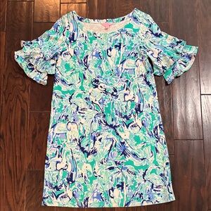 Lilly Pulitzer Print Ruffle Sleeve Dress